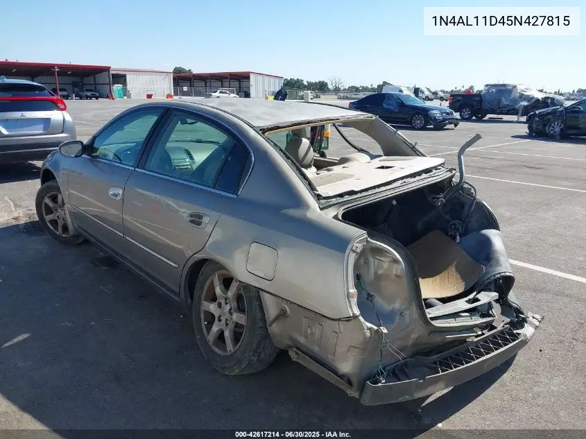 2005 Nissan Altima 2.5 S VIN: 1N4AL11D45N427815 Lot: 42617214