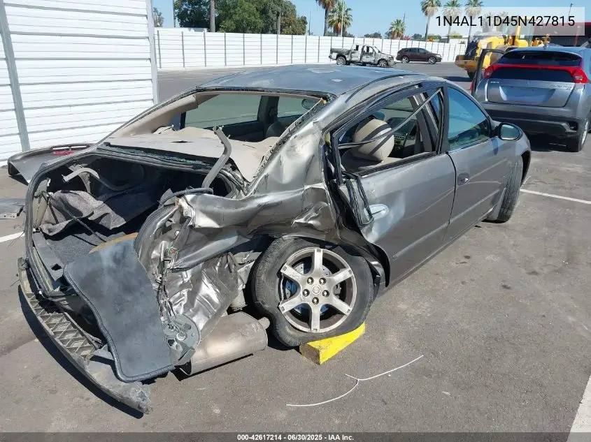 2005 Nissan Altima 2.5 S VIN: 1N4AL11D45N427815 Lot: 42617214