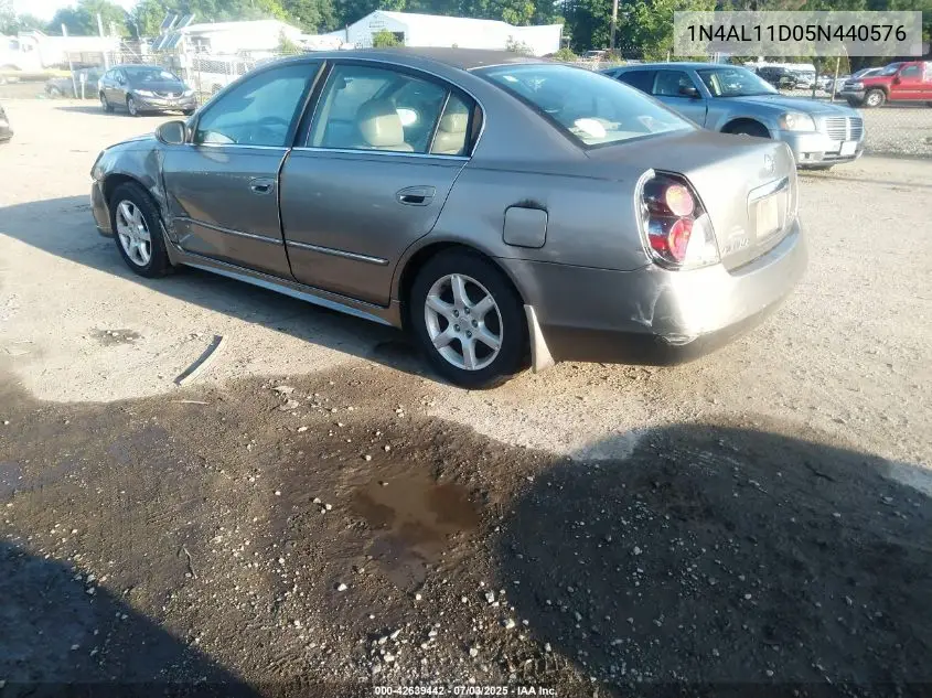 2005 Nissan Altima 2.5 S VIN: 1N4AL11D05N440576 Lot: 42639442