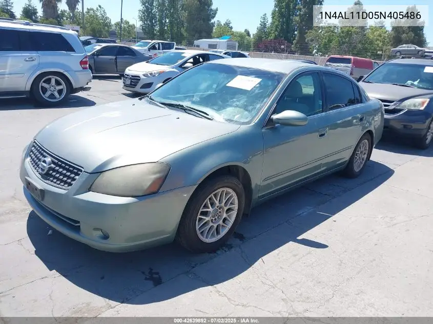 2005 Nissan Altima 2.5 S VIN: 1N4AL11D05N405486 Lot: 42639892