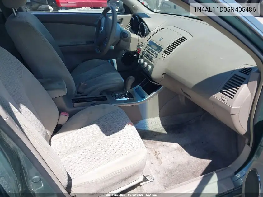 2005 Nissan Altima 2.5 S VIN: 1N4AL11D05N405486 Lot: 42639892