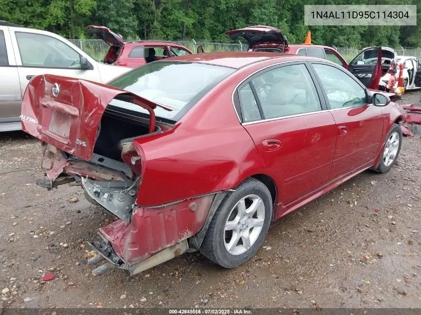 2005 Nissan Altima 2.5 S VIN: 1N4AL11D95C114304 Lot: 42645556
