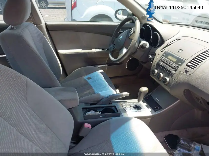 2005 Nissan Altima 2.5 S VIN: 1N4AL11D25C145040 Lot: 42645678