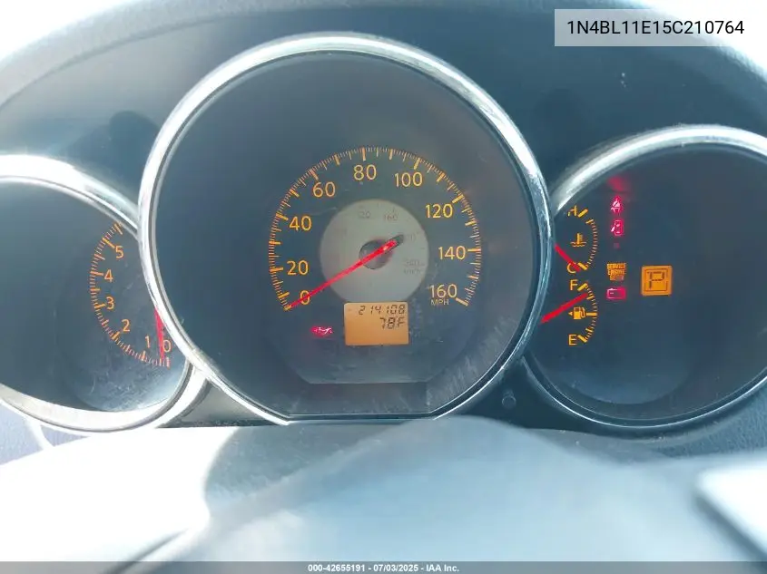 2005 Nissan Altima 3.5 Se VIN: 1N4BL11E15C210764 Lot: 42655191