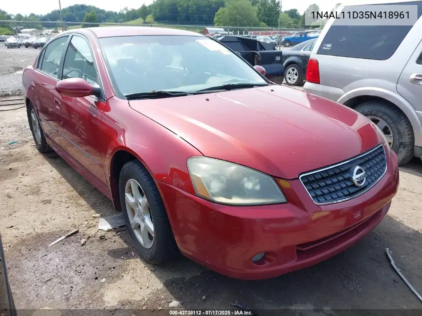 2005 Nissan Altima 2.5 S VIN: 1N4AL11D35N418961 Lot: 42738112