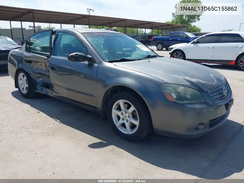 2005 Nissan Altima 2.5 S VIN: 1N4AL11D65C155862 Lot: 42806999