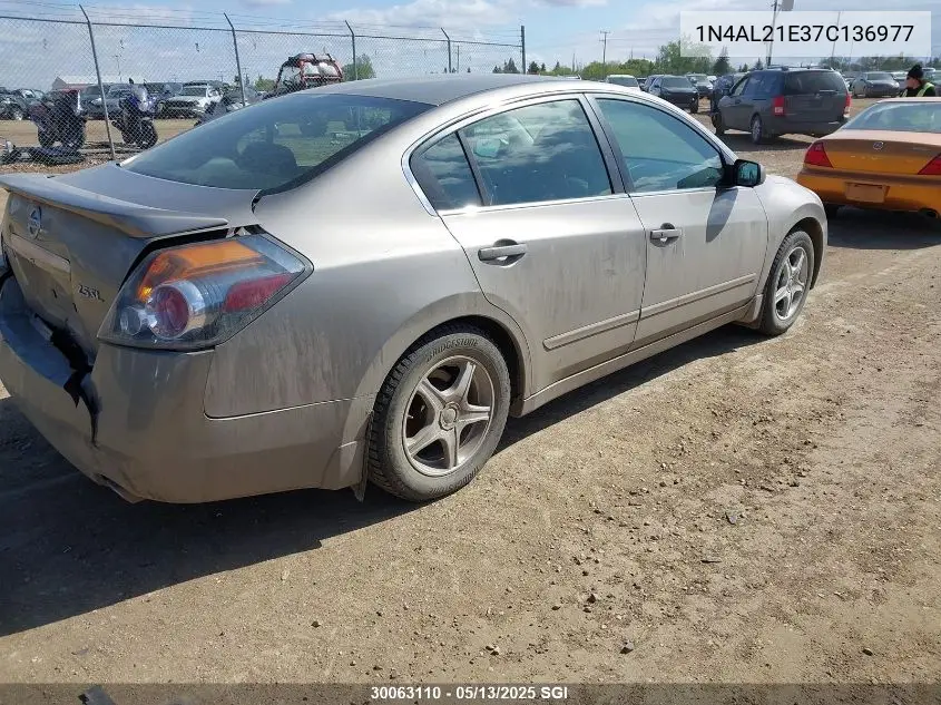 2007 Nissan Altima 2.5/2.5S VIN: 1N4AL21E37C136977 Lot: 30063110