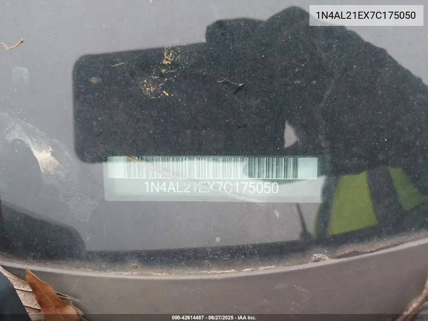 2007 Nissan Altima 2.5 S VIN: 1N4AL21EX7C175050 Lot: 42614487