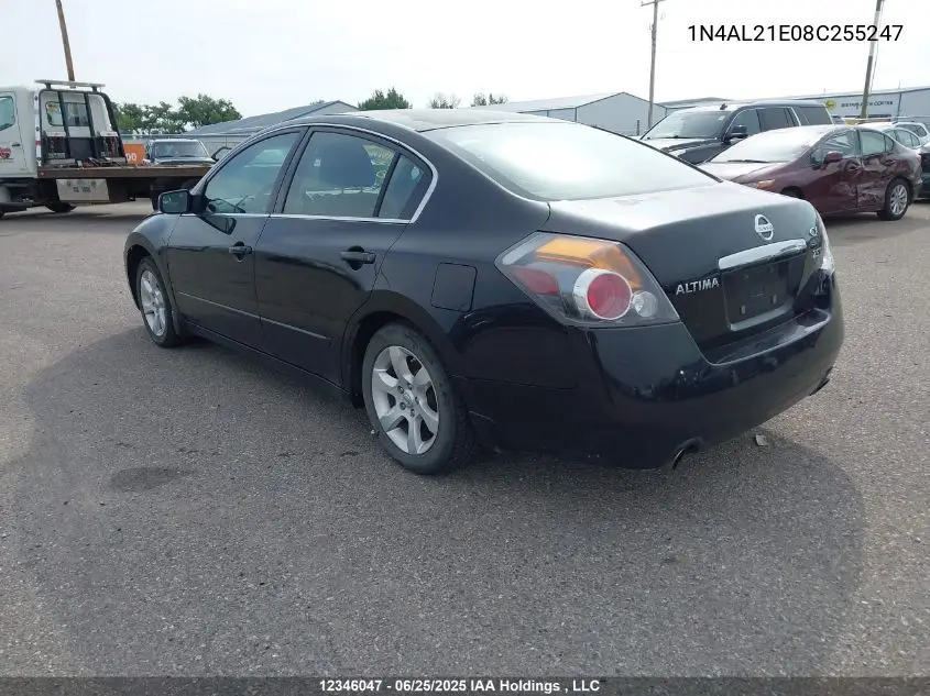 2008 Nissan Altima 2.5/2.5S VIN: 1N4AL21E08C255247 Lot: 12346047