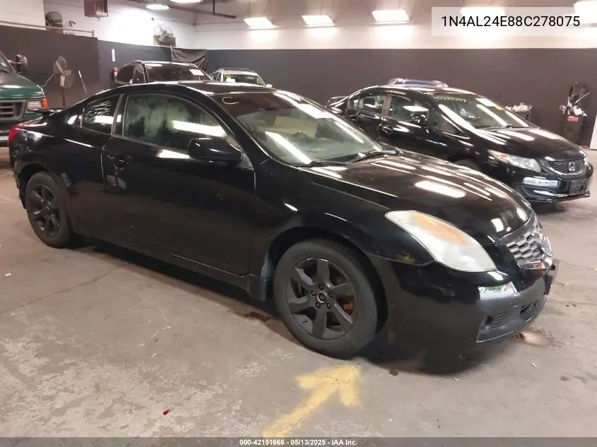 2008 Nissan Altima 2.5 S VIN: 1N4AL24E88C278075 Lot: 42151666