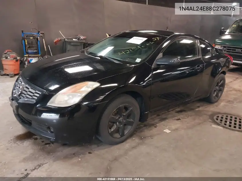 2008 Nissan Altima 2.5 S VIN: 1N4AL24E88C278075 Lot: 42151666
