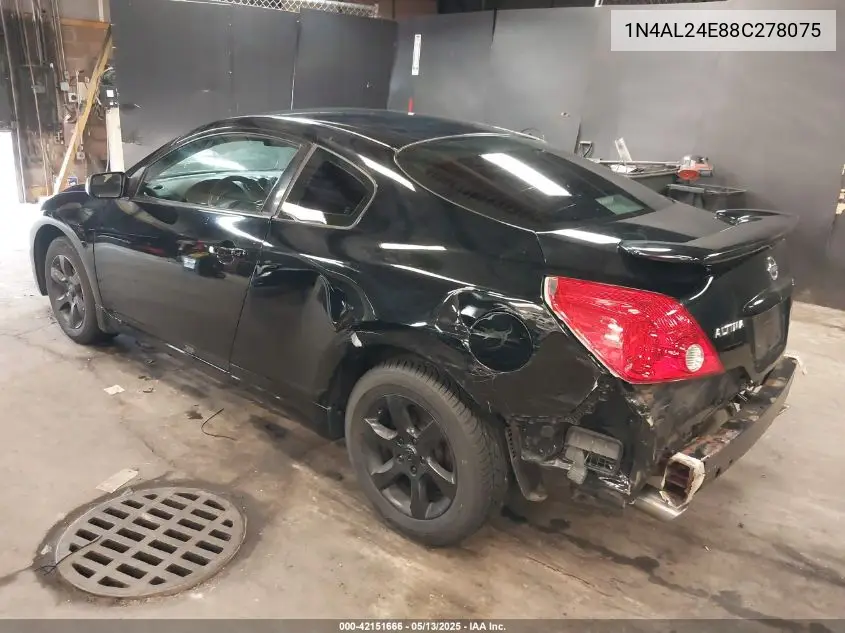 2008 Nissan Altima 2.5 S VIN: 1N4AL24E88C278075 Lot: 42151666