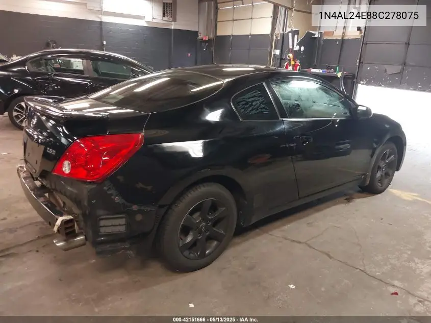 2008 Nissan Altima 2.5 S VIN: 1N4AL24E88C278075 Lot: 42151666