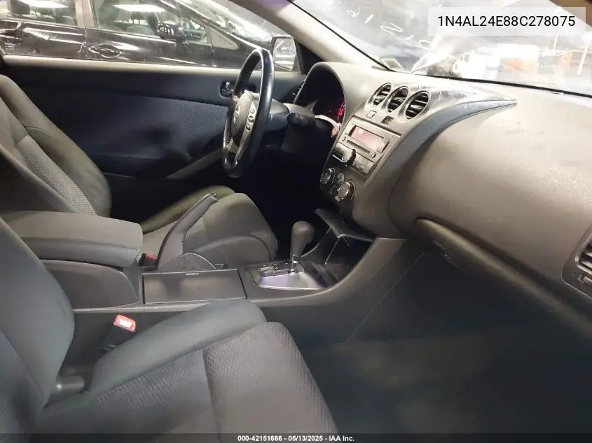 2008 Nissan Altima 2.5 S VIN: 1N4AL24E88C278075 Lot: 42151666