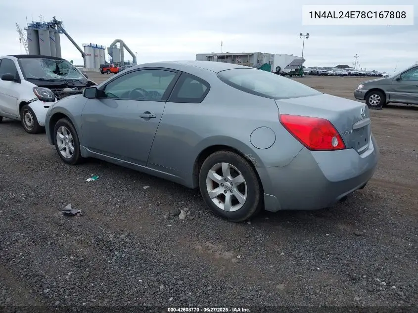 2008 Nissan Altima 2.5 S VIN: 1N4AL24E78C167808 Lot: 42608770
