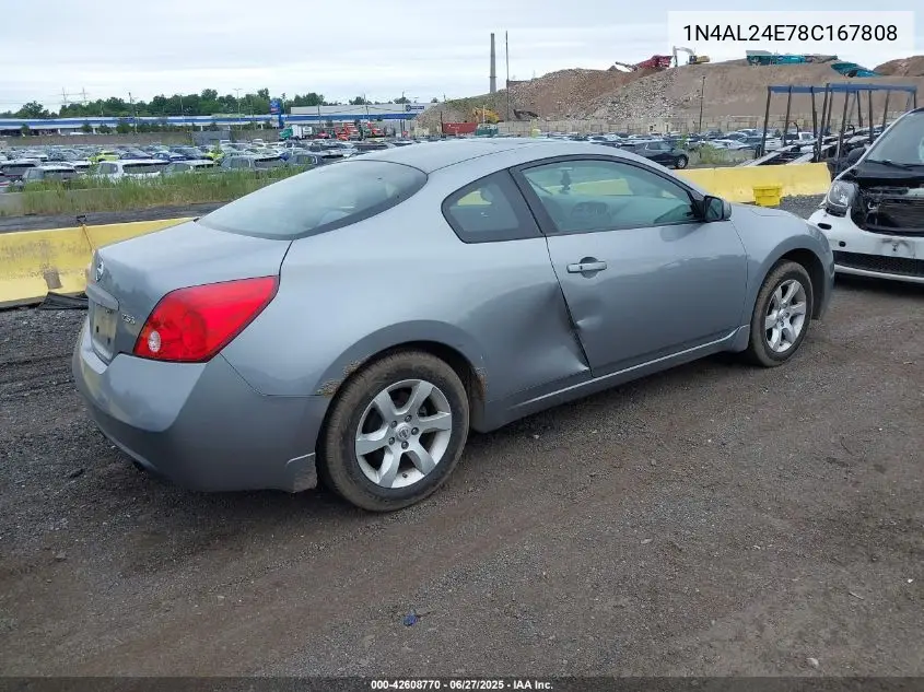 2008 Nissan Altima 2.5 S VIN: 1N4AL24E78C167808 Lot: 42608770