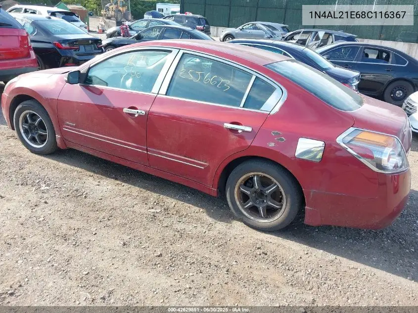 2008 Nissan Altima 2.5 S VIN: 1N4AL21E68C116367 Lot: 42629851