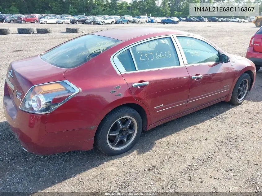 2008 Nissan Altima 2.5 S VIN: 1N4AL21E68C116367 Lot: 42629851