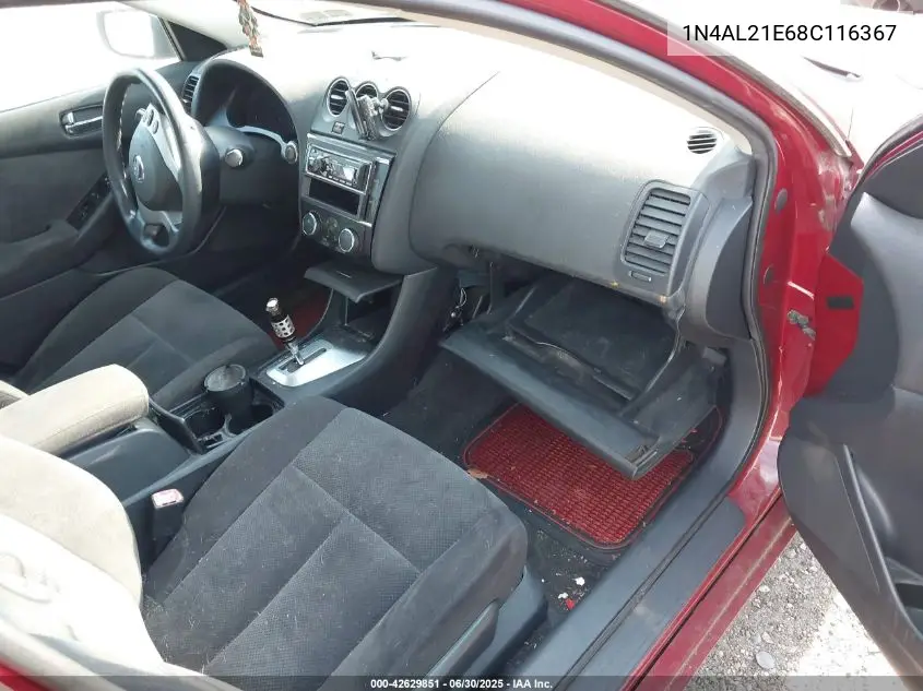 2008 Nissan Altima 2.5 S VIN: 1N4AL21E68C116367 Lot: 42629851