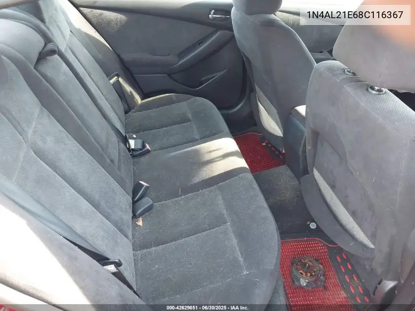 2008 Nissan Altima 2.5 S VIN: 1N4AL21E68C116367 Lot: 42629851