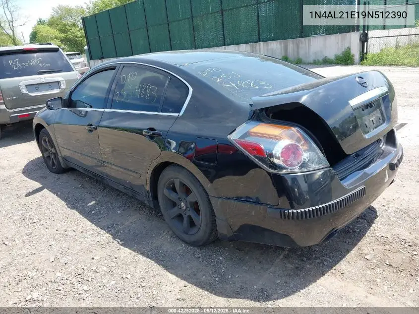 2009 Nissan Altima 2.5 S VIN: 1N4AL21E19N512390 Lot: 42252028