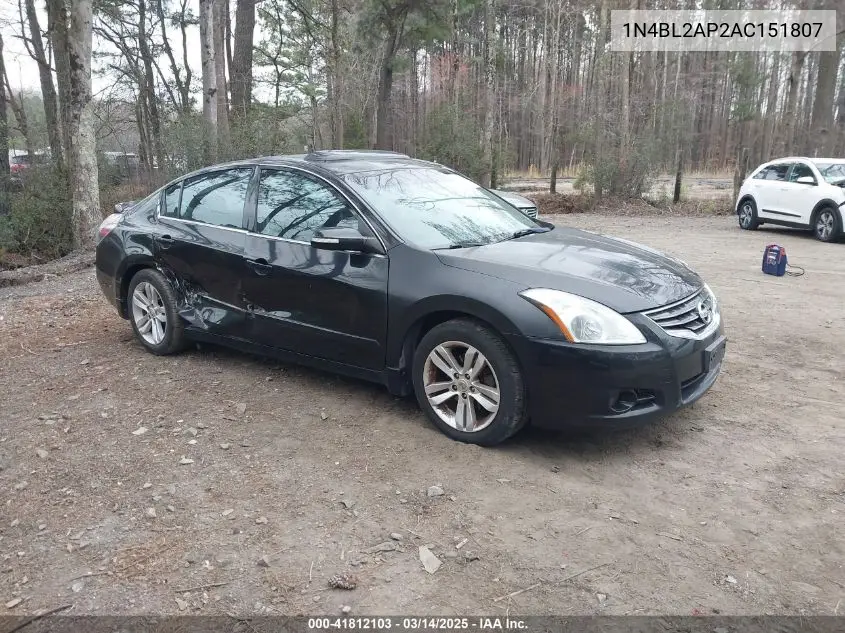 2010 Nissan Altima 3.5 Sr VIN: 1N4BL2AP2AC151807 Lot: 41812103