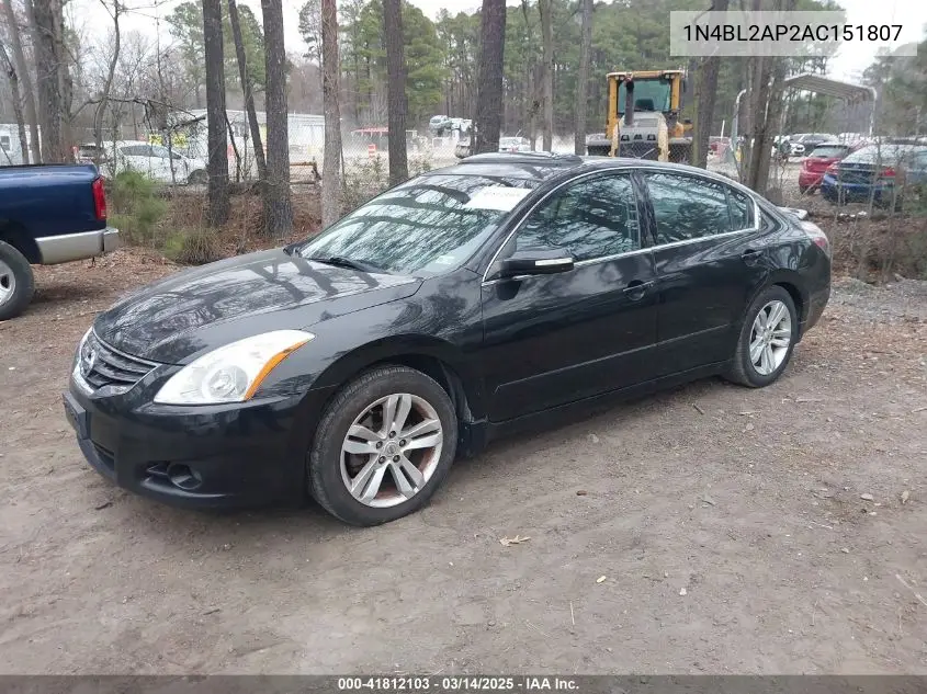 2010 Nissan Altima 3.5 Sr VIN: 1N4BL2AP2AC151807 Lot: 41812103