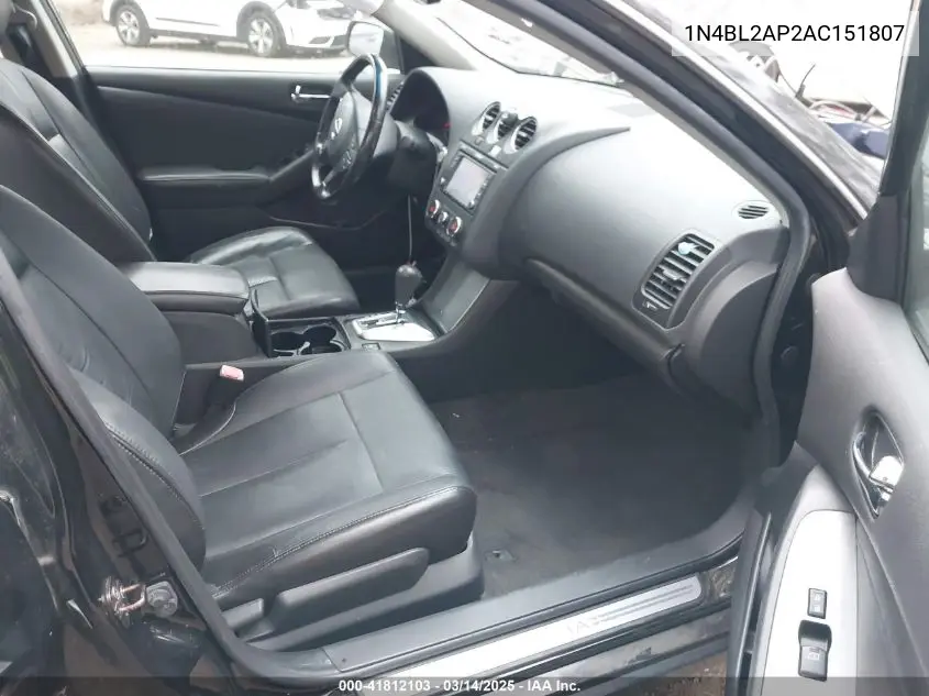 2010 Nissan Altima 3.5 Sr VIN: 1N4BL2AP2AC151807 Lot: 41812103
