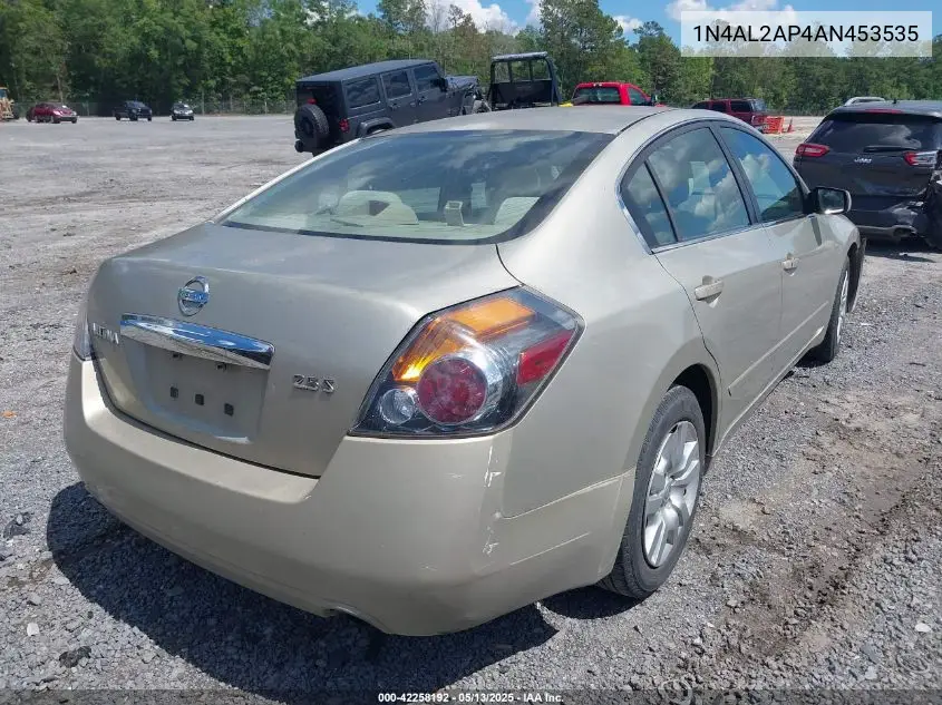 2010 Nissan Altima 2.5 S VIN: 1N4AL2AP4AN453535 Lot: 42258192