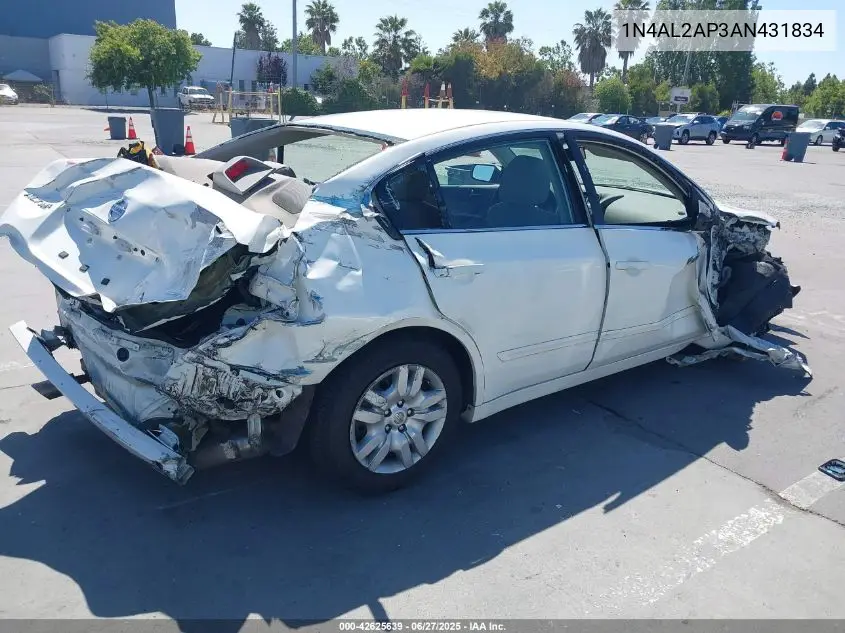 2010 Nissan Altima 2.5 VIN: 1N4AL2AP3AN431834 Lot: 42625639