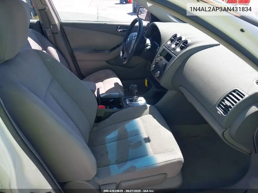2010 Nissan Altima 2.5 VIN: 1N4AL2AP3AN431834 Lot: 42625639