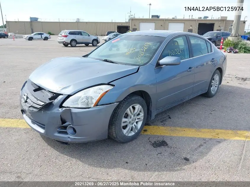 2011 Nissan Altima 2.5 S VIN: 1N4AL2AP5BC125974 Lot: 20213269