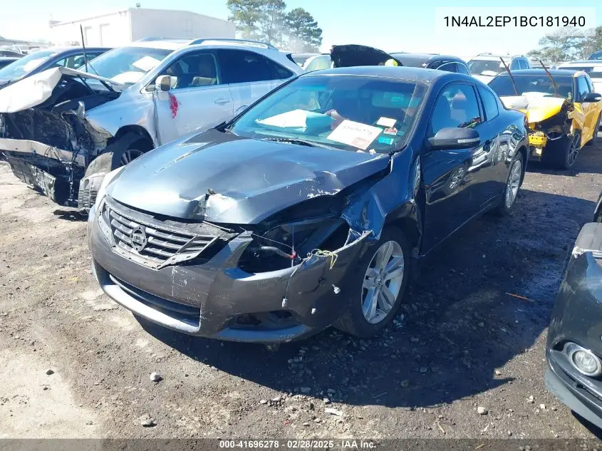 2011 Nissan Altima 2.5 S VIN: 1N4AL2EP1BC181940 Lot: 41696278