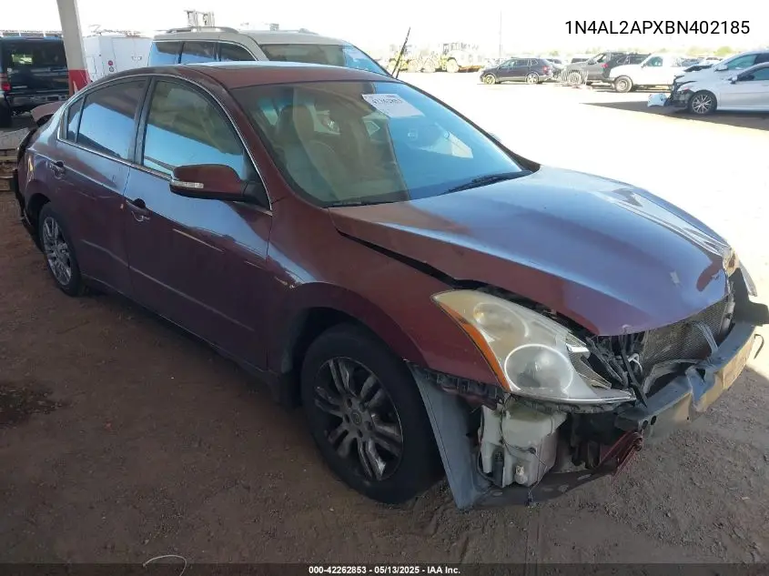 2011 Nissan Altima 2.5 S VIN: 1N4AL2APXBN402185 Lot: 42262853