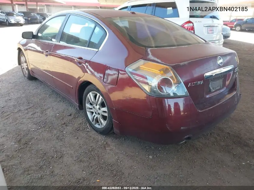 2011 Nissan Altima 2.5 S VIN: 1N4AL2APXBN402185 Lot: 42262853
