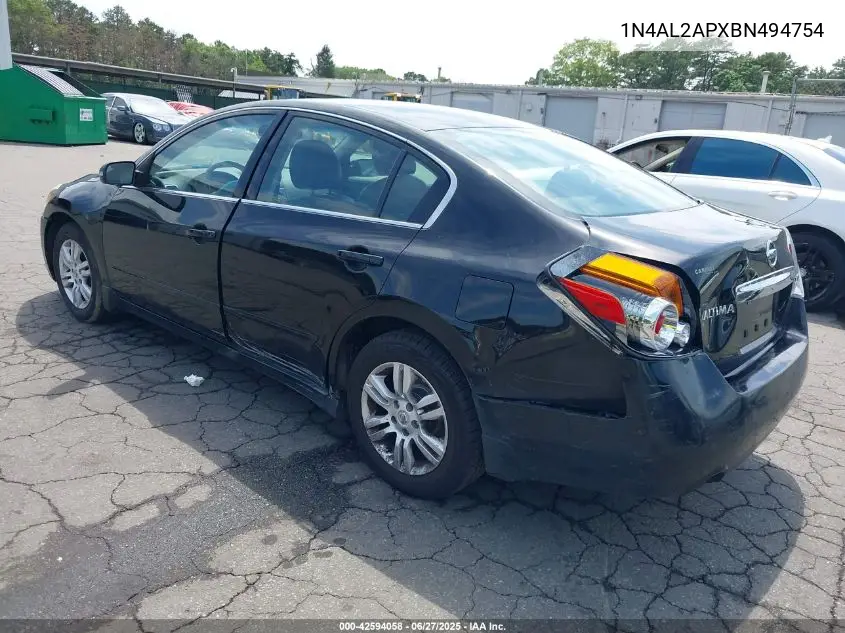 2011 Nissan Altima 2.5 S VIN: 1N4AL2APXBN494754 Lot: 42594058