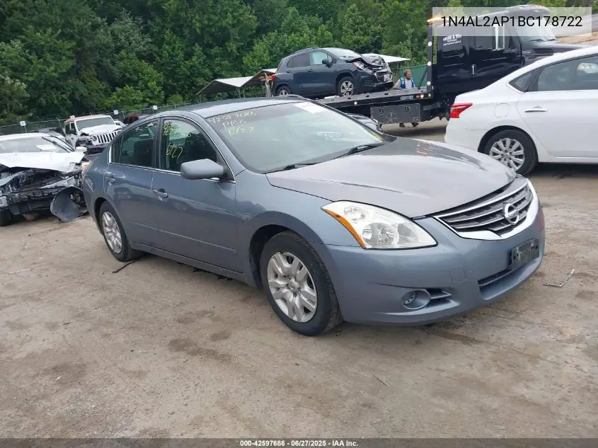 2011 Nissan Altima 2.5 S VIN: 1N4AL2AP1BC178722 Lot: 42597686
