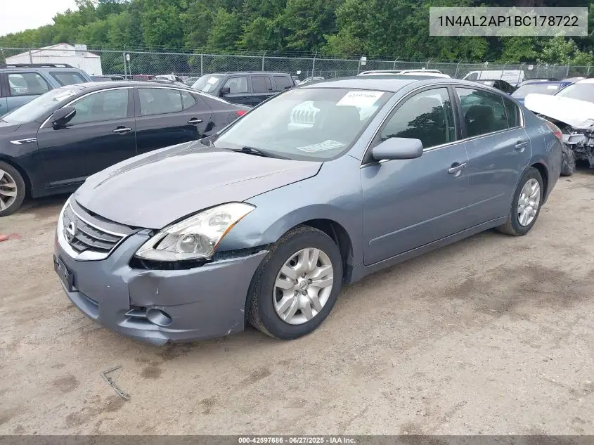 2011 Nissan Altima 2.5 S VIN: 1N4AL2AP1BC178722 Lot: 42597686