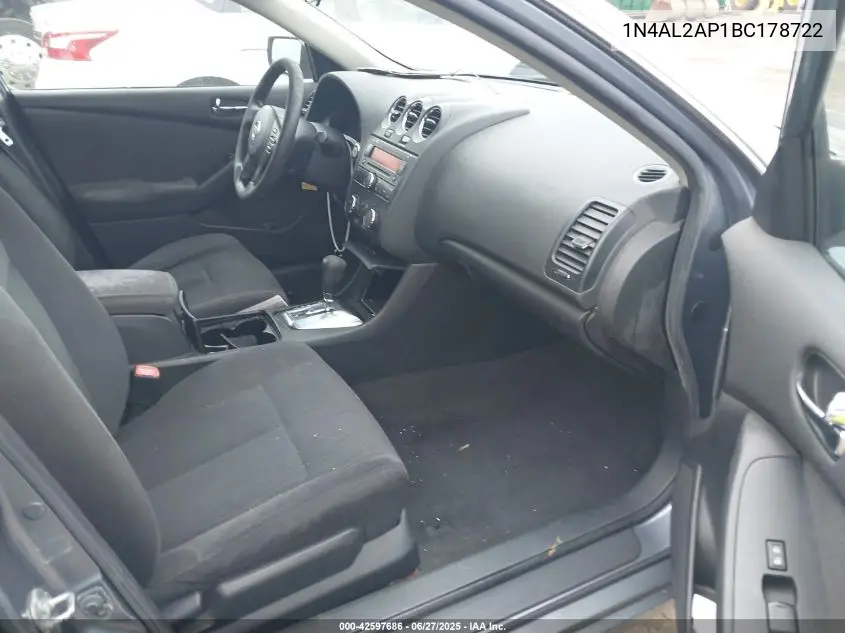 2011 Nissan Altima 2.5 S VIN: 1N4AL2AP1BC178722 Lot: 42597686