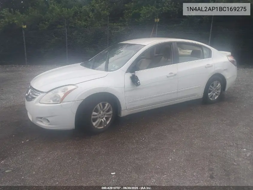2011 Nissan Altima 2.5 S VIN: 1N4AL2AP1BC169275 Lot: 42618787