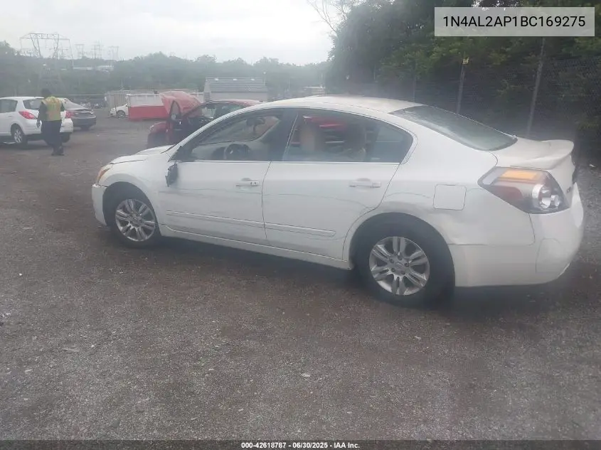 2011 Nissan Altima 2.5 S VIN: 1N4AL2AP1BC169275 Lot: 42618787