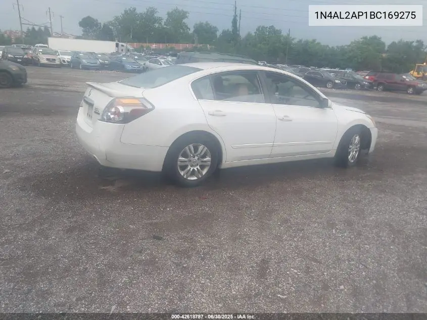 2011 Nissan Altima 2.5 S VIN: 1N4AL2AP1BC169275 Lot: 42618787
