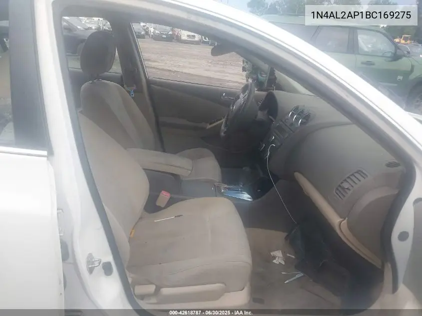 2011 Nissan Altima 2.5 S VIN: 1N4AL2AP1BC169275 Lot: 42618787