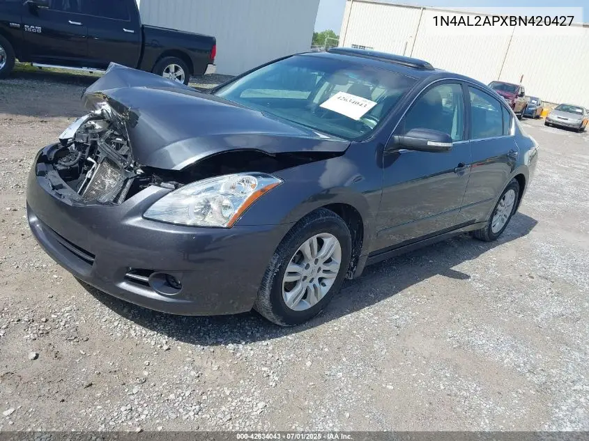 2011 Nissan Altima S VIN: 1N4AL2APXBN420427 Lot: 42634043