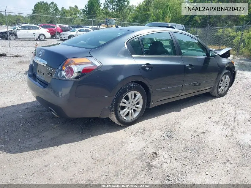 2011 Nissan Altima S VIN: 1N4AL2APXBN420427 Lot: 42634043
