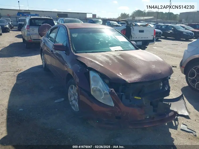 2012 Nissan Altima 2.5 S VIN: 1N4AL2APXCN514230 Lot: 41676047