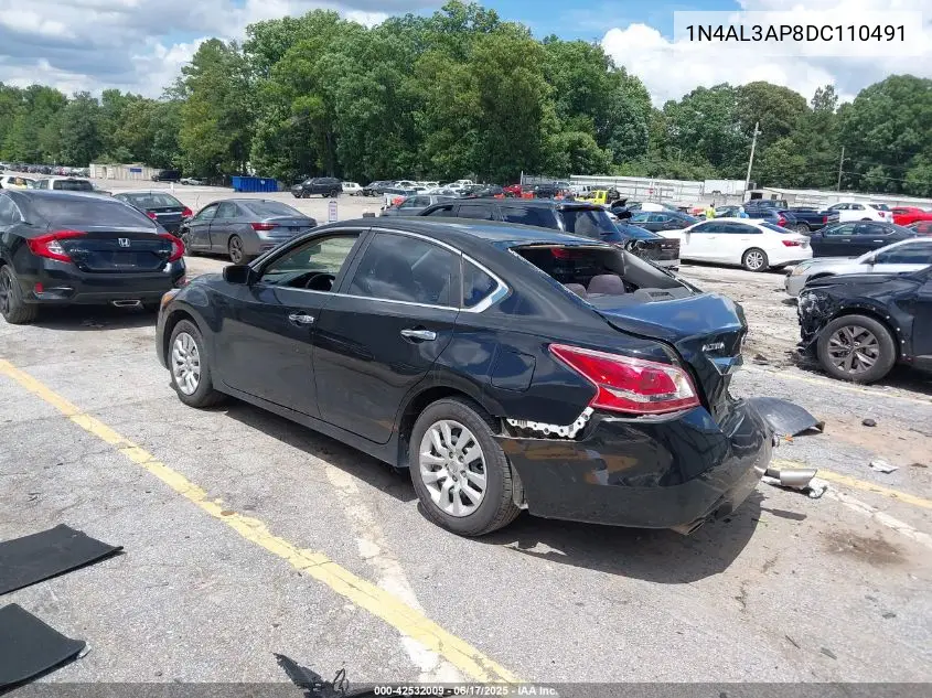 2013 Nissan Altima 2.5 S VIN: 1N4AL3AP8DC110491 Lot: 42532009