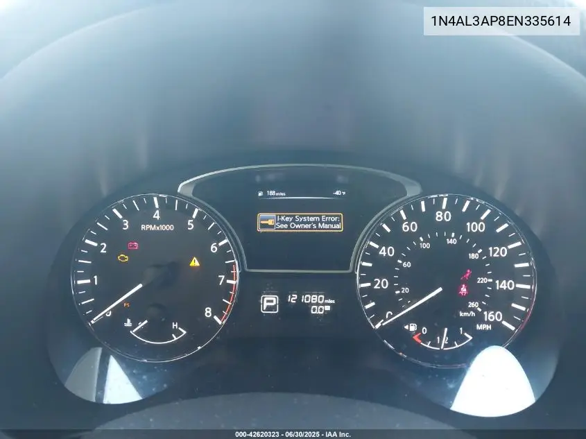2014 Nissan Altima 2.5/S/Sv/Sl VIN: 1N4AL3AP8EN335614 Lot: 42620323