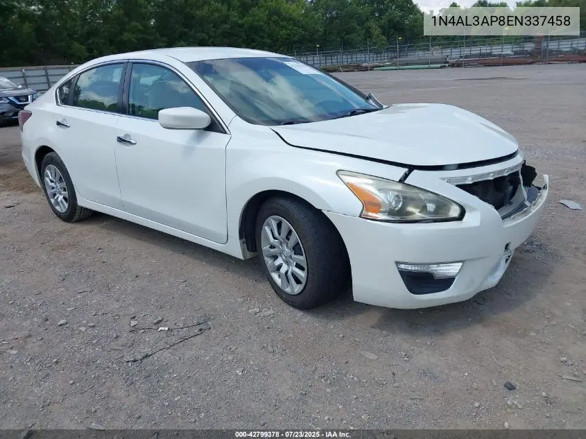 2014 Nissan Altima 2.5/2.5 S/2.5 Sl/2.5 Sv VIN: 1N4AL3AP8EN337458 Lot: 42799378