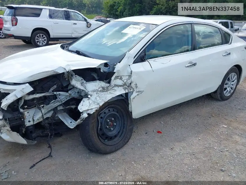 2014 Nissan Altima 2.5/2.5 S/2.5 Sl/2.5 Sv VIN: 1N4AL3AP8EN337458 Lot: 42799378